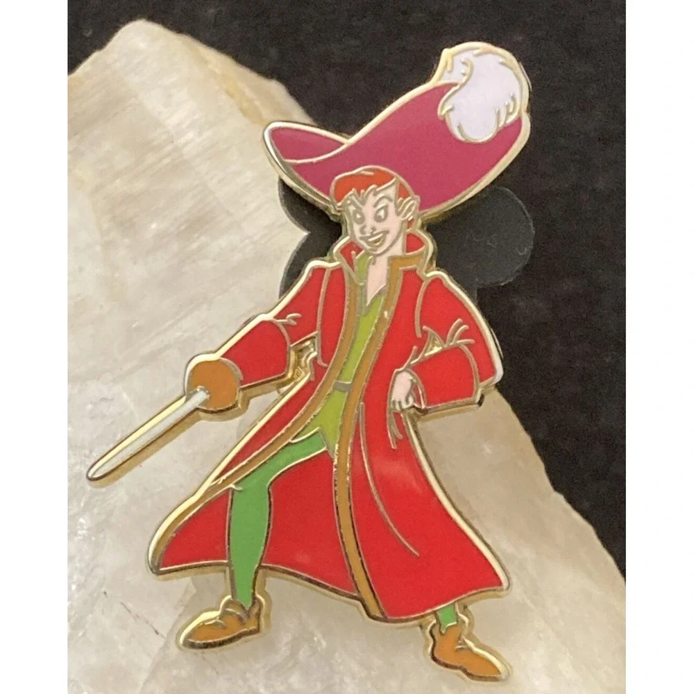 Disney‎ Pin Captain Hook LE 500 Peter Pan Villain Red Coat Sword Limited Edition
